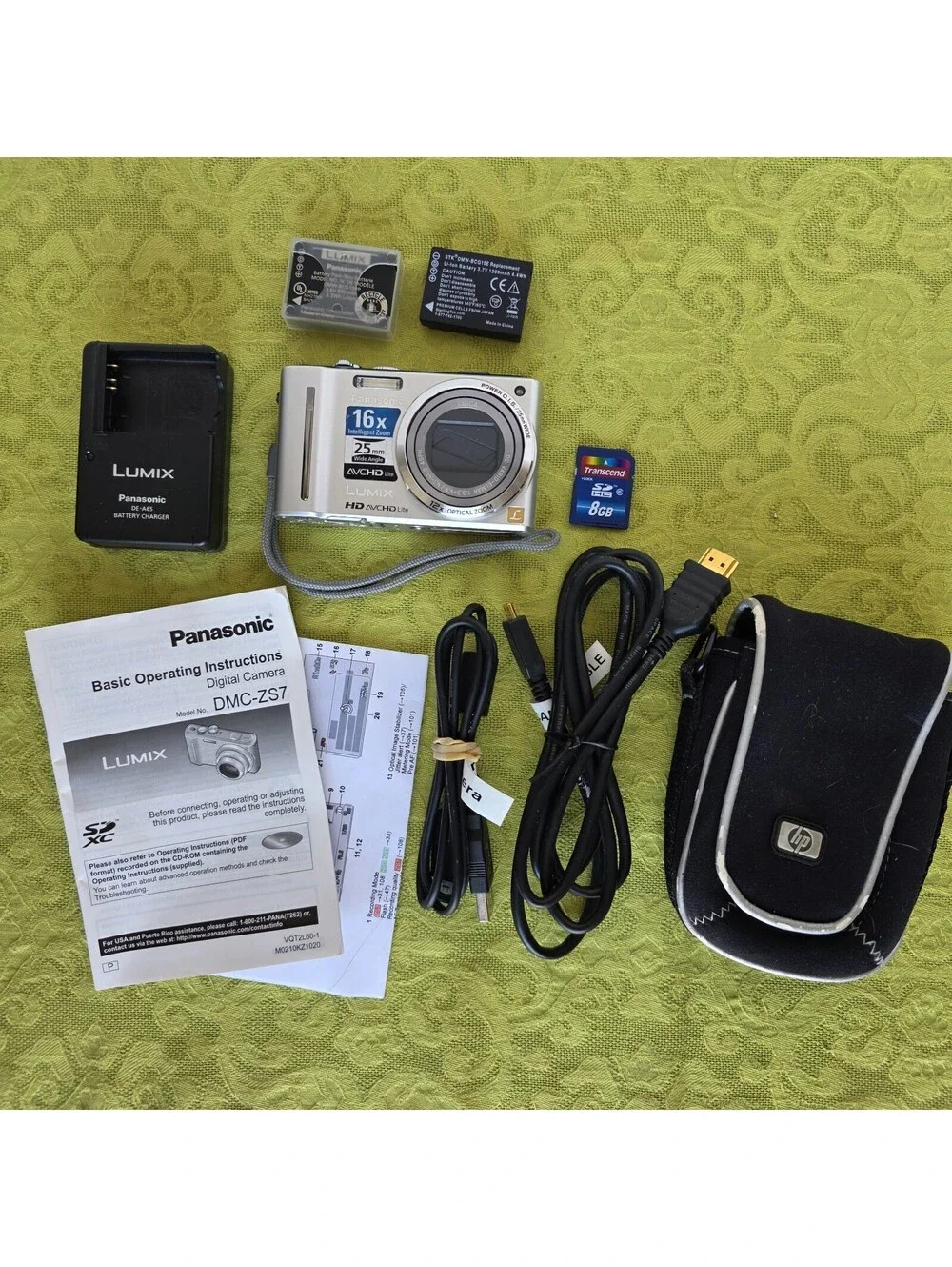 Panasonic Lumix DMC-ZS7 12MP Digital Camera Tested w/ Charger, 2 battery,SD Card